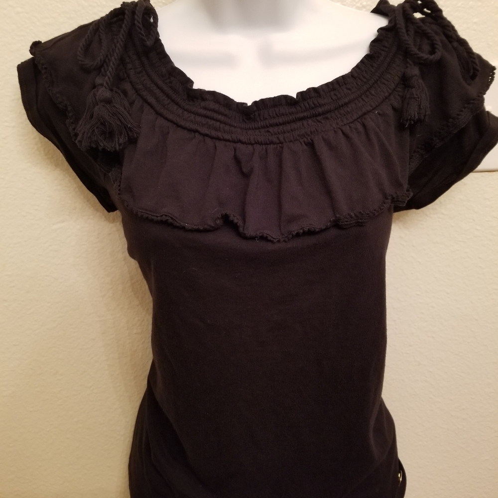 MICHAEL KORS BLACK BLOUSE, TOP OR SHIRT, SIZE MEDI